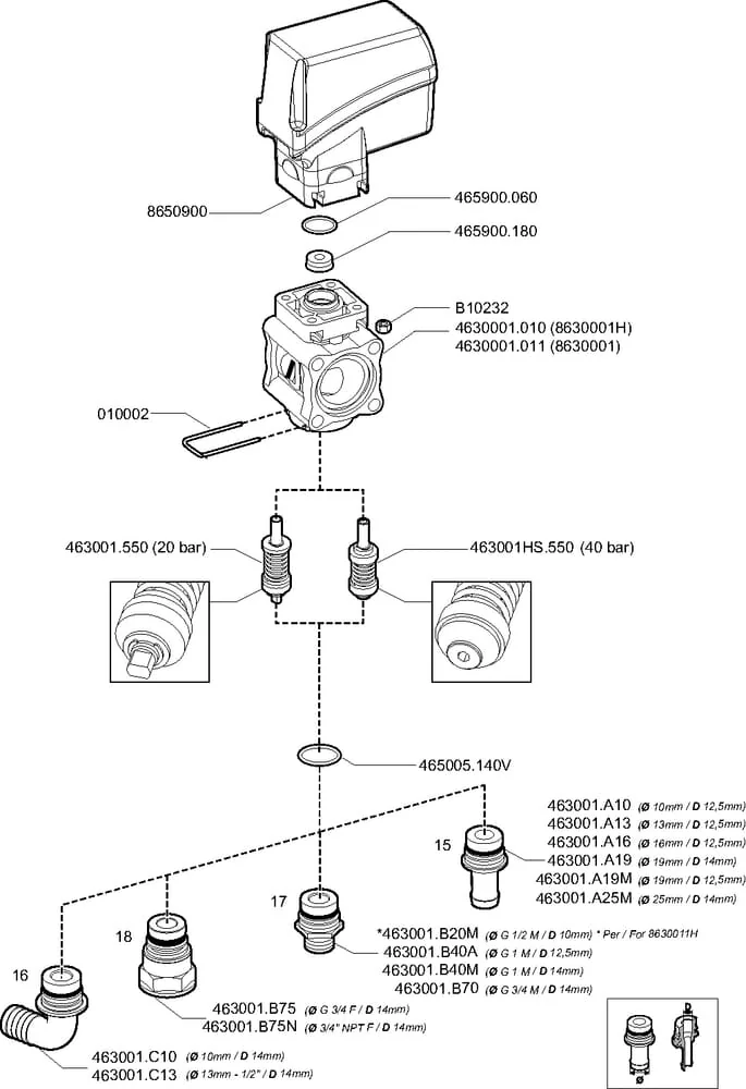 Arag - 8630001 - Ventil-Segment-Elektrisch-Ps-Amazone-Feldspritze