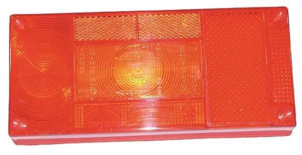 Aspöck - 188460007 - Lichtlinse Bernstein/Rot Rechteckig LH/RH/Hinten Aspöck