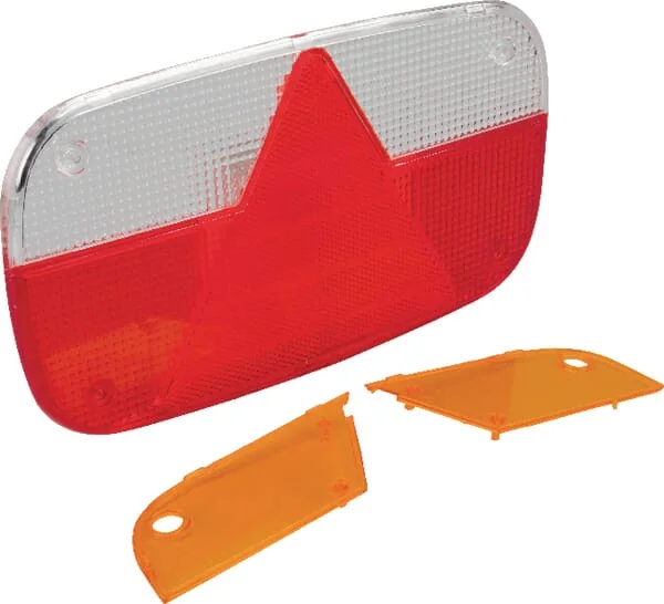 Aspöck - 188480007 - Lichtlinse, Rot/Transparent, Rechteckig LH/RH/Hinten Aspöck