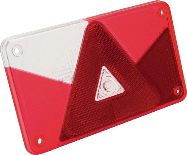 Aspöck - 188485007 - Lichtlinse, Rot/Transparent, Rechteckig Hinten/Links Aspöck