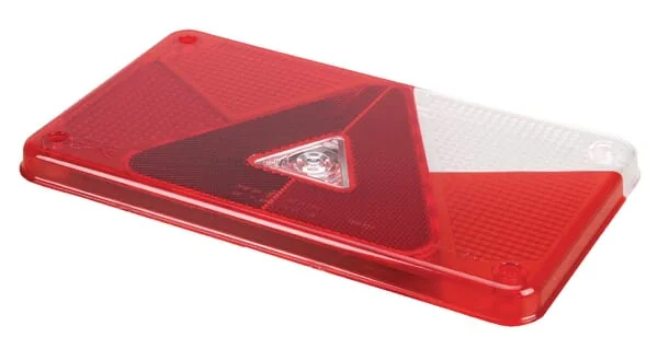 Aspöck - 188487007 - Lichtlinse, Rot/Transparent, Rechteckig Hinten/Rechts Aspöck