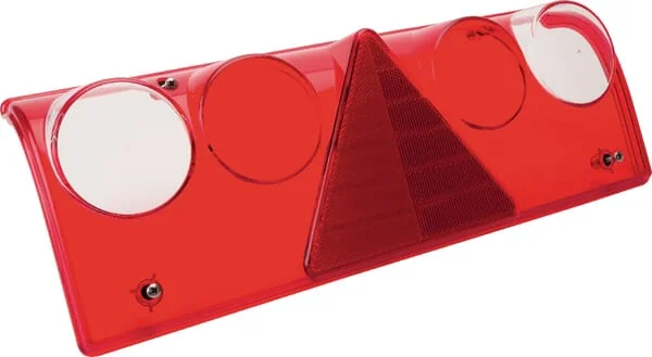 Aspöck - 188560002 - Leuchtlinse, Rot/Transparent, Rechteckig Links/Rechts/Hinten Aspöck