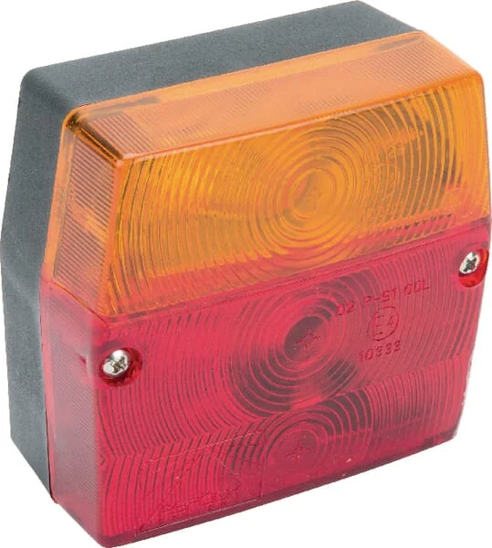 Aspöck - 230200507 - Quadratisches Ruecklicht, 12V, Rot/Bernsteinfarben, Verschraubt, Minipoint Von Aspöck