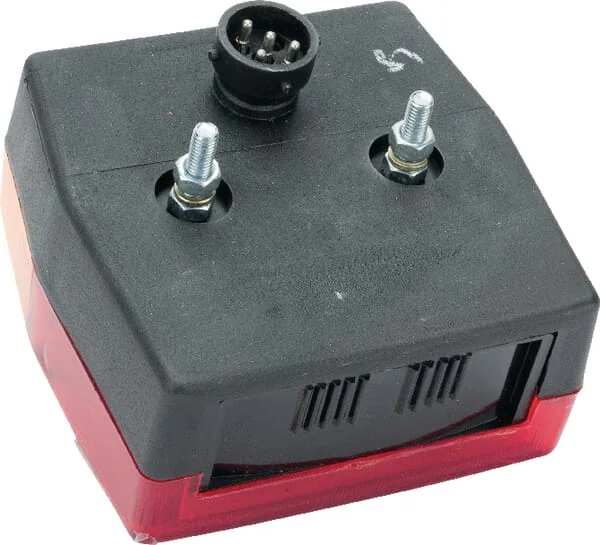 Aspöck - 230200507 - Quadratisches Ruecklicht, 12V, Rot/Bernsteinfarben, Verschraubt, Minipoint Von Aspöck