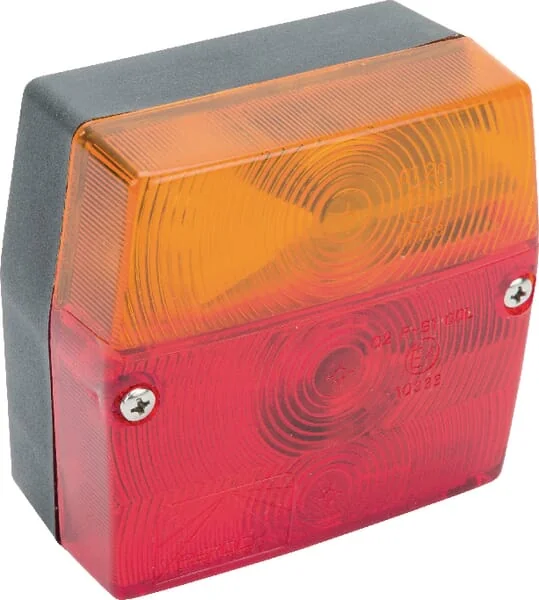 Aspöck - 230300037 - Quadratisches Ruecklicht, 12V, Rot/Bernsteinfarben, Verschraubt, Minipoint Von Aspöck