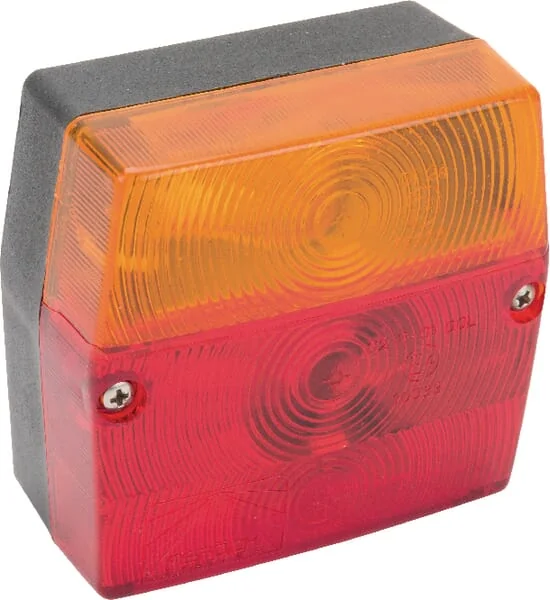 Aspöck - 230300507 - Quadratisches Ruecklicht, 12V, Rot/Bernsteinfarben, Verschraubt, Minipoint Von Aspöck