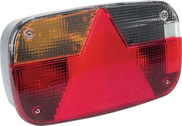 Aspöck - 248000007 - Ruecklicht Links Rechteckig, 12V, Rot/Transparent/Bernsteinfarben, Aufgeschraubt, 244x Multipoint III Von Aspöck