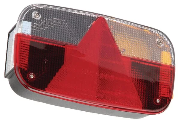 Aspöck - 248260007 - Rückleuchte Rechteckig 12V Rot/Transparent/Bernstein Aufschraubbar 244xMultipoint III von Aspöck – Rechts