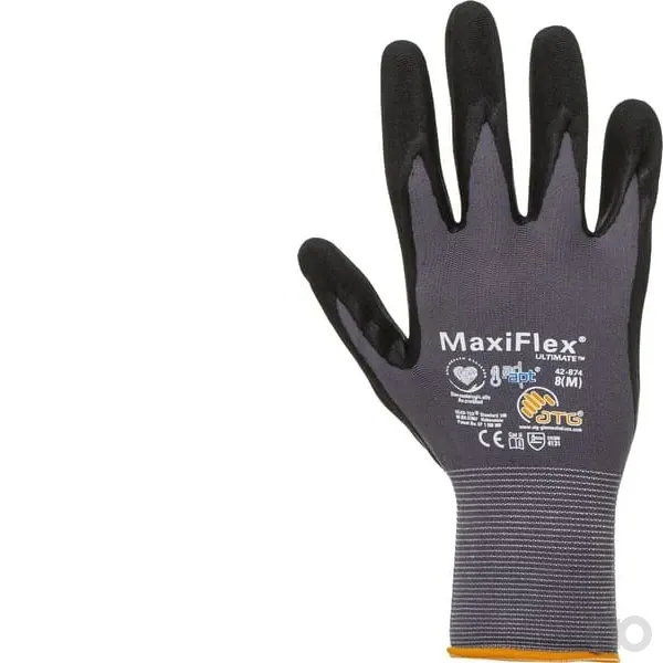ATG - HS3487411 - Arbeitshandschuhe Schwarz-Grau Nylon/Spandex 25 Cm Lang Groesse 11/2XL Maxiflex Ultimate Ad-Apt Von ATG