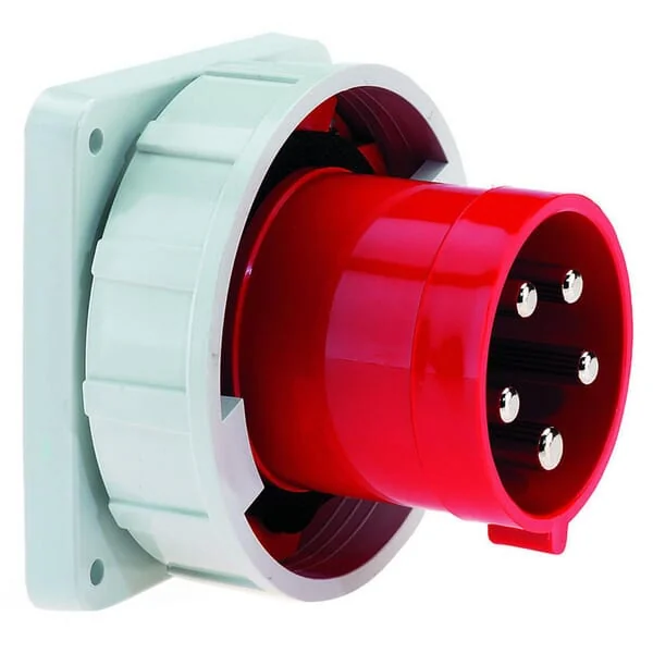 Bals - B002838 - Cee-Maschinenstecker mit Flansch 63A 5P 400V IP67