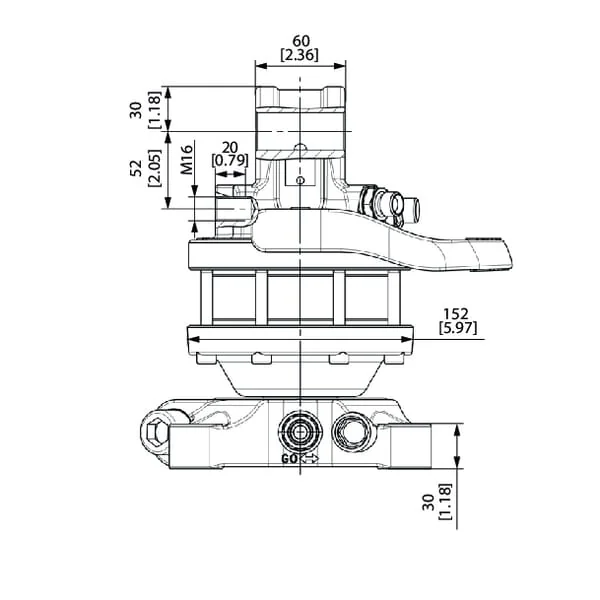 Baltrotors - GR30PF - Rotator 30kN Flansch 4x17mm Quadratisch