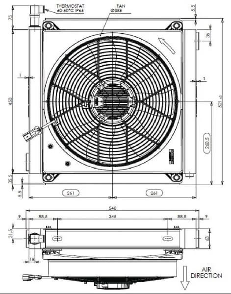 Battioni Pagani - 1502C12 - Kuehler + Luefter 12 V Battioni Pagani