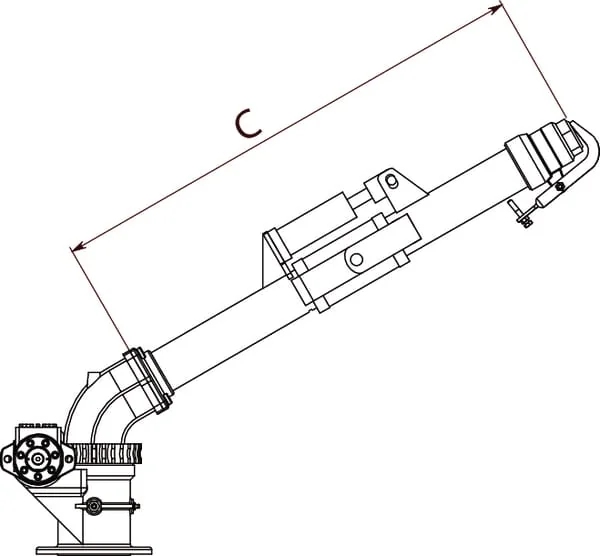 Battioni Pagani - 6100300027 - Schwenkbare Kanone 4 Zoll Hydraulische
