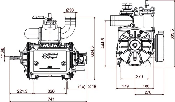 Battioni Pagani - BALLAST16500D - Vakuumpumpe Direktantrieb AL CCW D100 LL Battioni Pagani