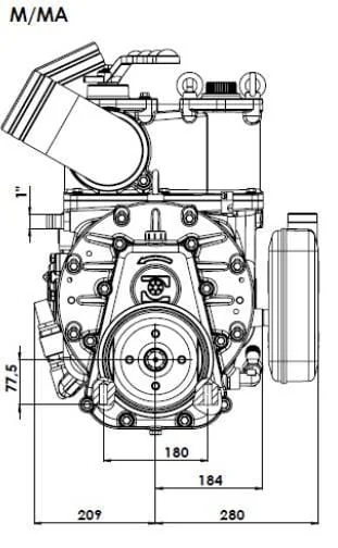 Battioni Pagani - KPSB670HRA100 - Vakuumpumpe Hydraulikantrieb 18620 L/Min Mit Automatischer Schmierung Und Ballast Battioni Pagani