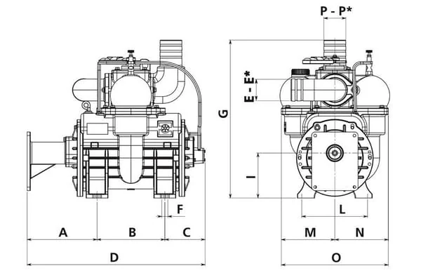Battioni Pagani - MEC11000H - Vakuumpumpe Hydraulikantrieb Battioni Pagani