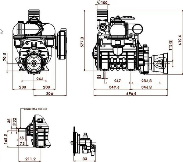 Battioni Pagani - MEC11000PAB - Vakuumpumpen-Riemenscheibe, Automatische Schmierung Und Ballast Battioni Pagani