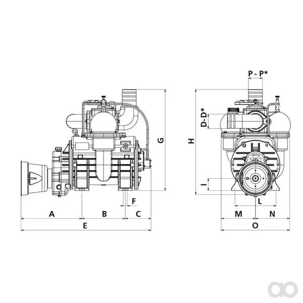 Battioni Pagani - MEC9000AB - Vakuumpumpe Standard CCW Automatische Schmierung und Ballast