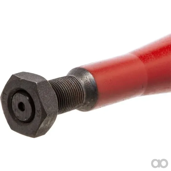 Battista Porteri - FT12 - Laderzapfen, Gerade, Quadratischer Querschnitt 37x800 mm, Konische Spitze Mit M20x1,5 mm Mutter, Rot, Battista Porteri