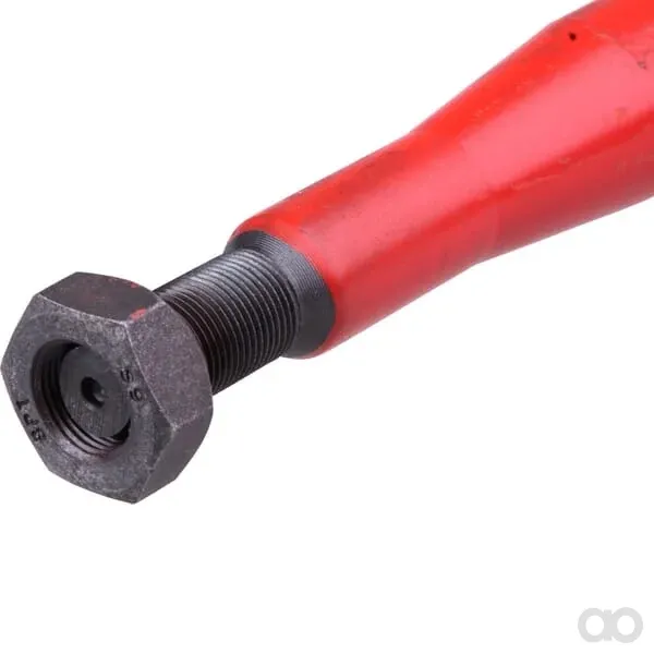 Battista Porteri - FT12 - Laderzapfen, Gerade, Quadratischer Querschnitt 37x800 mm, Konische Spitze Mit M20x1,5 mm Mutter, Rot, Battista Porteri