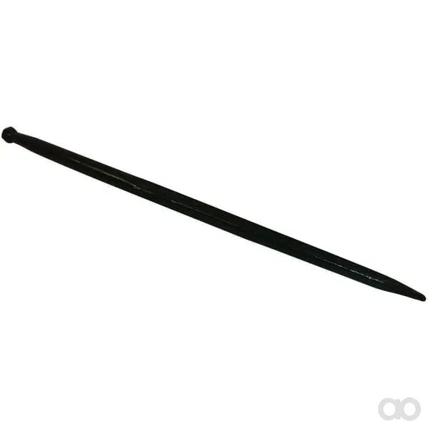 Battista Porteri - FT17 - Ladeschaufelzinke, Gerade, Doppel-T-Profil 42x1100mm, Spitzzinke Mit M28x1,5mm Mutter, Schwarz, Battista Porteri