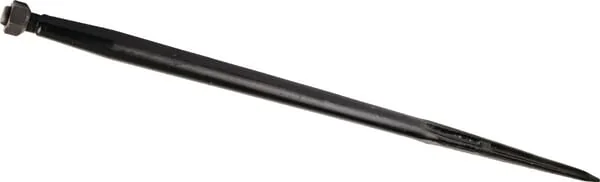 Battista Porteri - FT19 - Ladeschaufelzinke, Gerade, Doppel-T-Profil 42x1400mm, Spitzzinke Mit M28x1,5mm Mutter, Schwarz, Battista Porteri