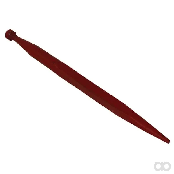 Battista Porteri - FT32 - Ladeschaufelzinke, Gerade, Quadratisches Profil 37x610mm, Spitzzinke Mit M20x1,5mm Mutter, Schwarz, Battista Porteri