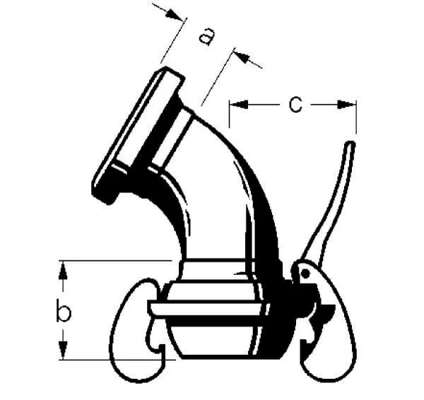 Bauer - 1051201 - Bogen 60° 108mm Maennlich/Weiblich Bauer