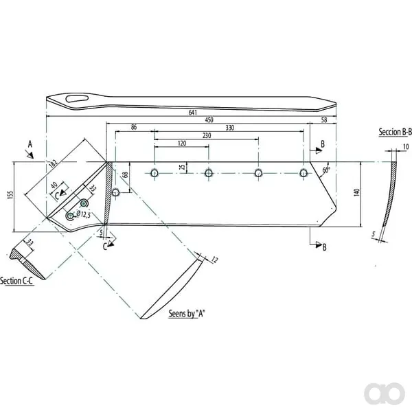 Bellota - KK073006BN - Schar 18" Rechts