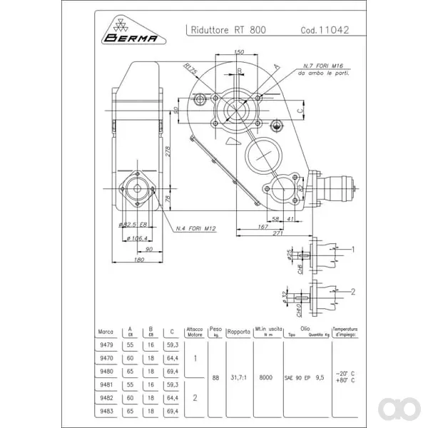 Berma - RT8006032 - Getriebe 31,7:1