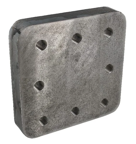 Bernhofer Gesenkschmiede - 80000616 - Aufgeschweisste Montageplatte 110x100mm 8x M16