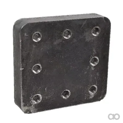 Bernhofer Gesenkschmiede - 80000660 - Aufschweiss-Montageplatte 130x130mm 8x M20