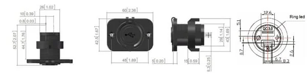 Blaupunkt - GSM052 - USB-C + USB-A-Buchse 12/24V Unterputz