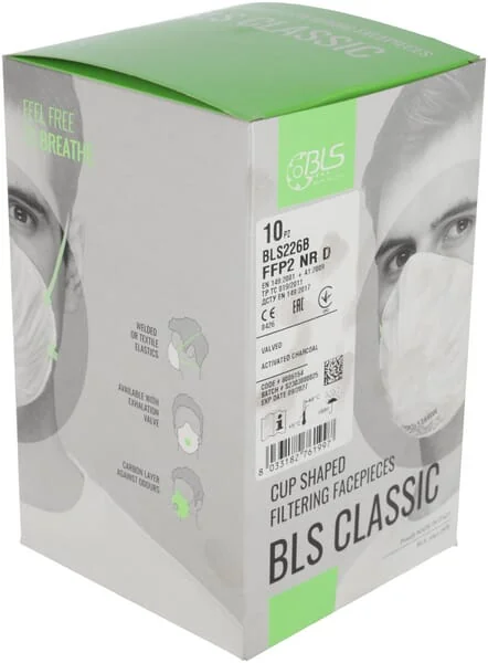 BLS - BLS8006154P010 - BLS 226B FFP2 NR D Aktivkohle, mit Ventil 10 Stk.
