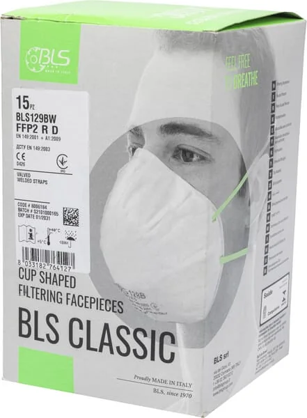 BLS - BLS8006184P015 - BLS 129BW FFP2 R D Atemschutzmaske 15 Stk.