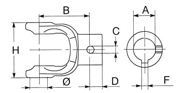 Bondioli Pavesi - 2120B6155 - Gabel Nabe 25mm 1/G1/S1 Bondioli Pavesi