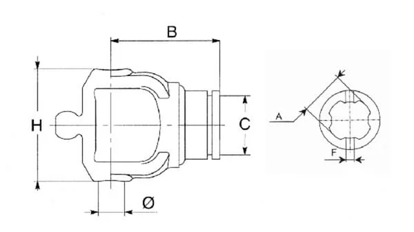 Bondioli Pavesi - 2150E6872 - Gabel Profilrohr 44.7mm S4 Bondioli Pavesi
