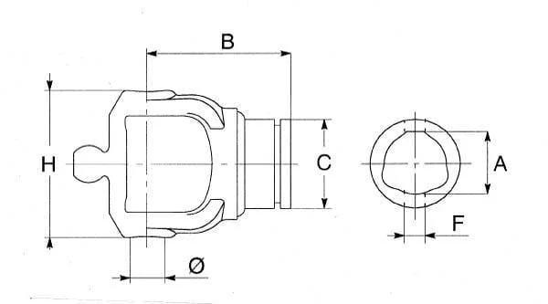 Bondioli Pavesi - 2150E6885 - Gabel Profilrohr 43.5mm 4 Bondioli Pavesi