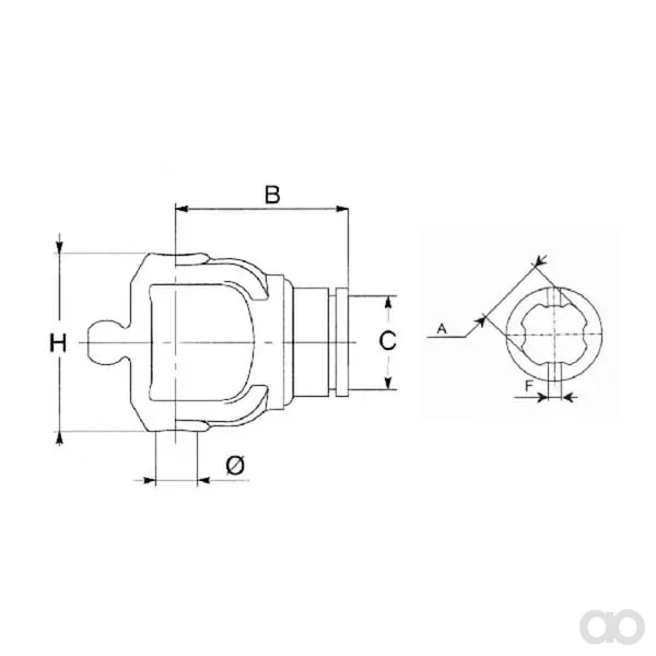 Bondioli Pavesi - 2150G6871 - Gabel Profilrohr 53.9mm S6 Bondioli Pavesi