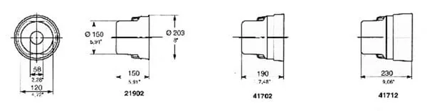 Bondioli Pavesi - 21902CE - Schutzkegel Diameter D=150/203 L=1