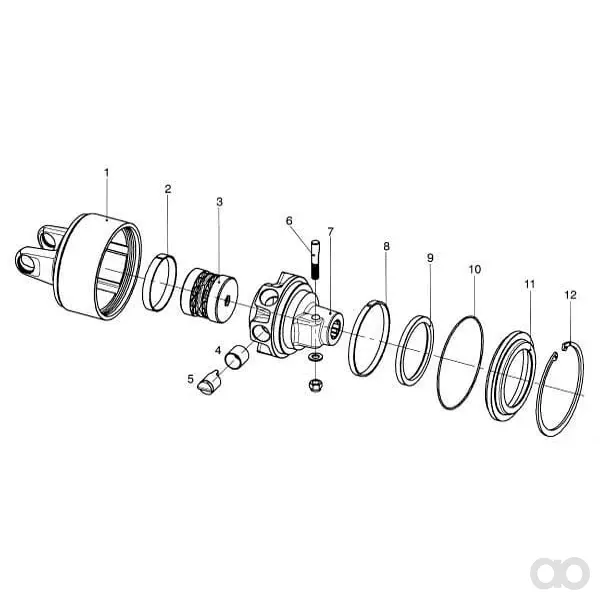 Bondioli Pavesi - 408000046R02 - Kegelstift 1-3/4Z6-Z20