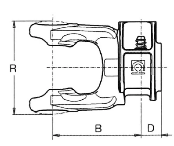 Bondioli Pavesi - 5070E3755 - Gabelkopf, Schnellkupplung, 1-3/8"-21 Zaehne, 43/G3/G4/S4 Bondioli Pavesi