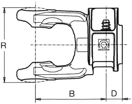 Bondioli Pavesi - 5070L0355 - Gabelkopf, Schnellkupplung, 1-3/8"-6 Zaehne, 7/G8/S8/H8 Bondioli Pavesi