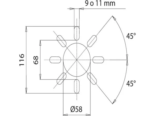Bondioli Pavesi - 517000H03CE - Schutzrohrkegel Diameter 150/240 L=210 11x