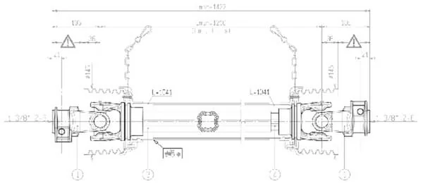 Bondioli Pavesi - CS4N121CE007007 - PTO-Welle S4 L: 1210mm, Bondioli Pavesi