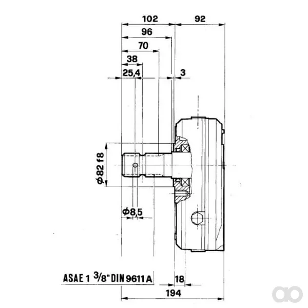 Borelli - GBF30S135 - Getriebe GBF-30-S-1-3,5 (M/GR3)