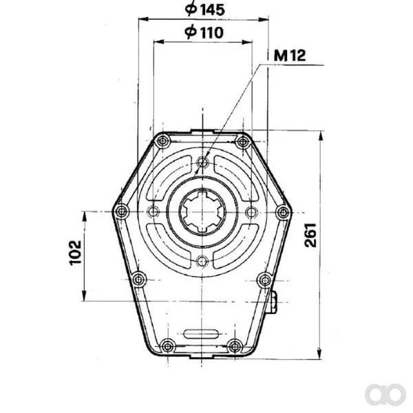 Borelli - GBF30S135 - Getriebe GBF-30-S-1-3,5 (M/GR3)