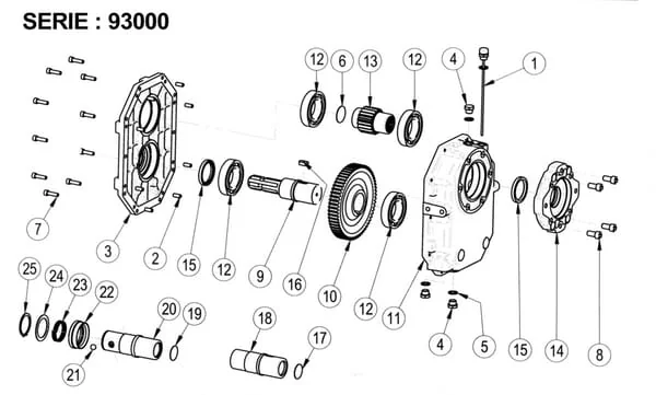 Borelli - GBF40S125 - Getriebewelle 1 3/8 1:2,5