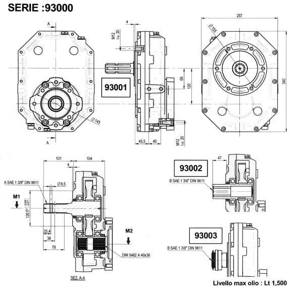 Borelli - GBF40S137 - Getriebewelle 1 3/8 1:3,7