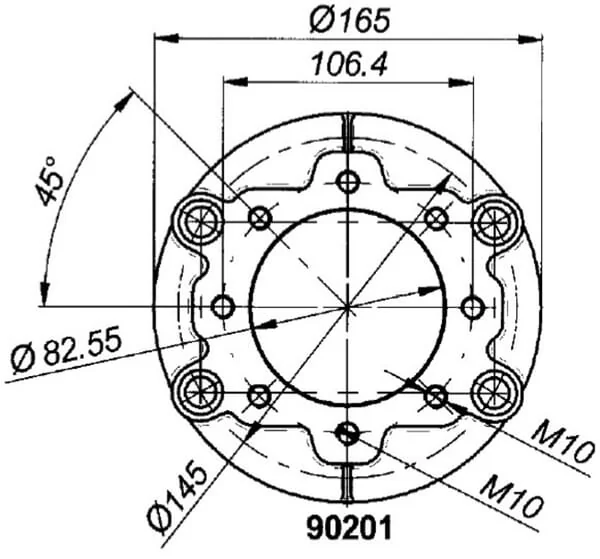 Borelli - GBU359DSA - Anschlussflansch SAE-A Für GBU